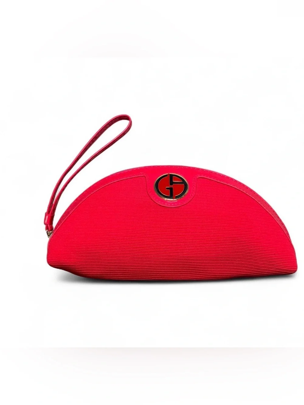 Giorgio Armani Red Wristlet Cosmetic Pouch